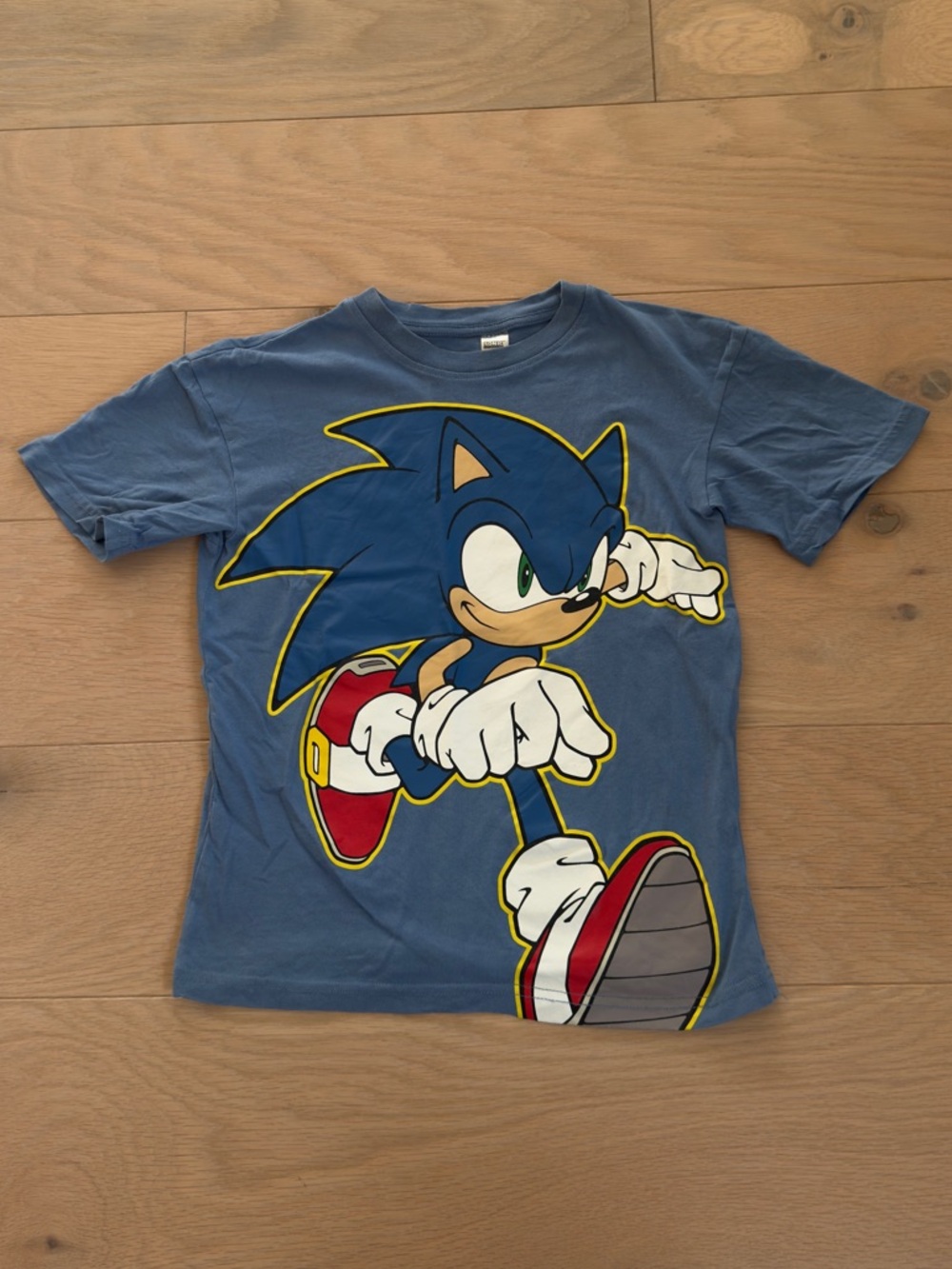 H&M boys Blue Sonic Graphic Short Sleeve Tee T-shirt size 6X/7